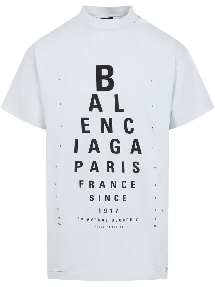 Balenciaga Logo Print T-shirt — White