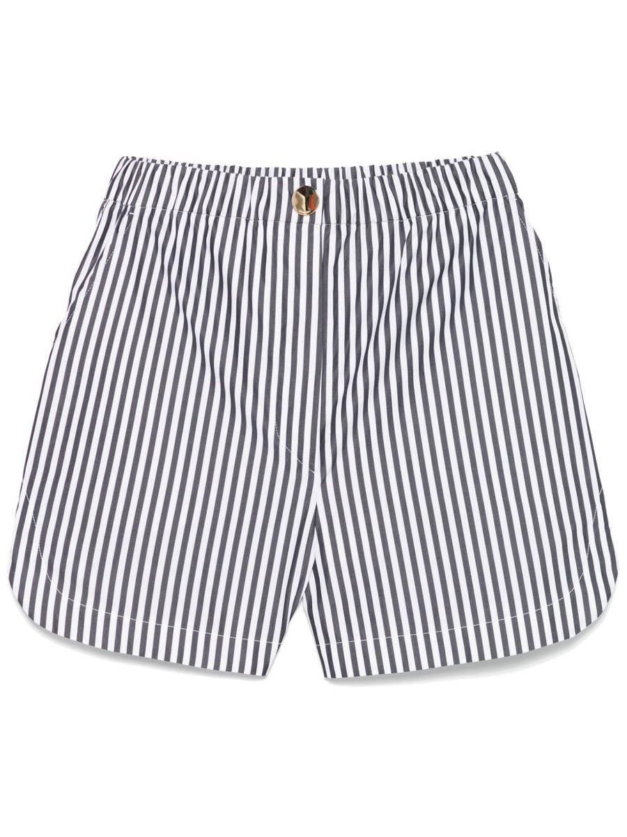 Sportmax Striped cotton shorts