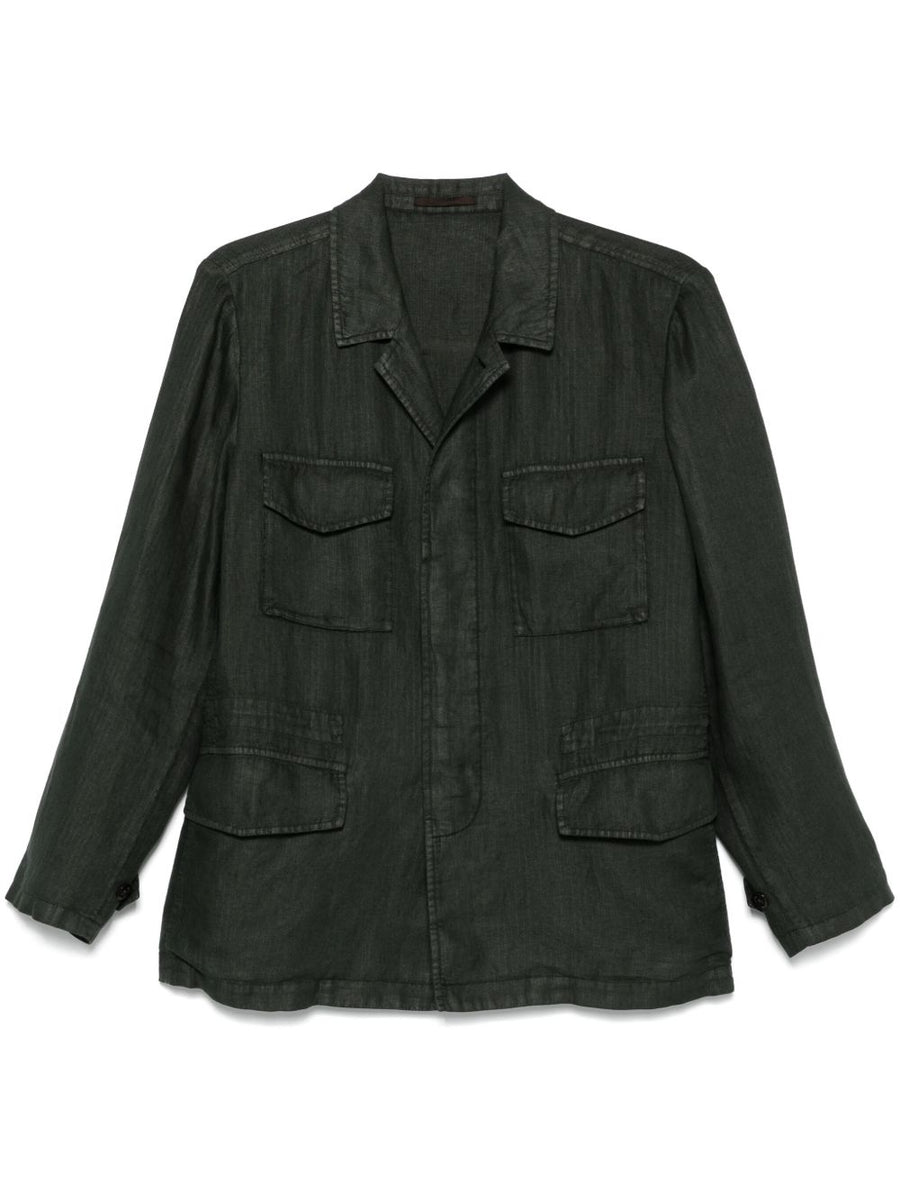 Boglioli Linen Jacket — Dark Green