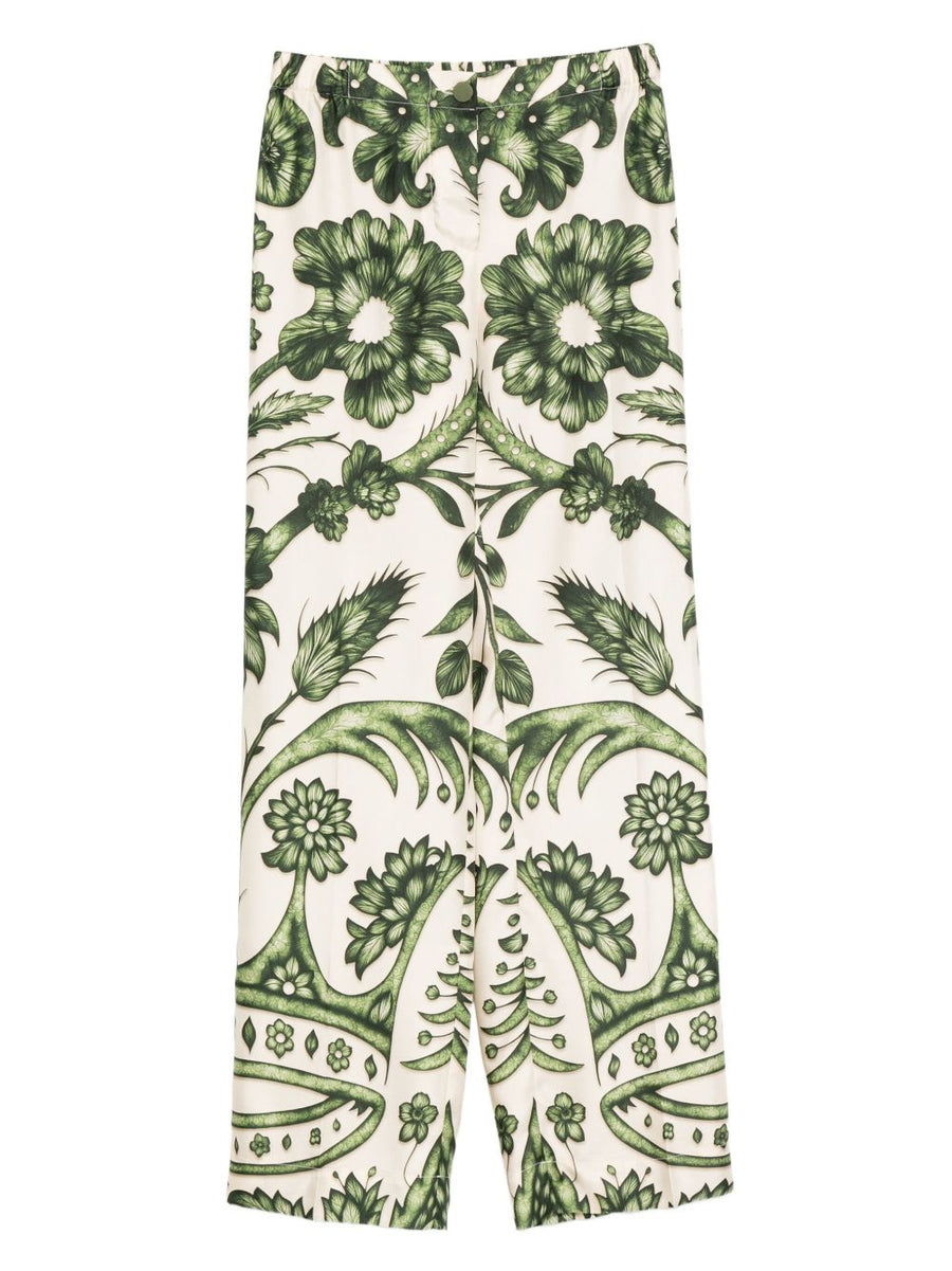 F.R.S . Printed silk trousers