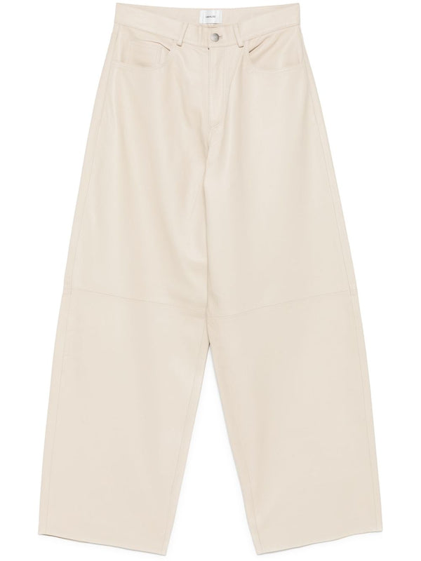 Haikure Leather trousers in beige