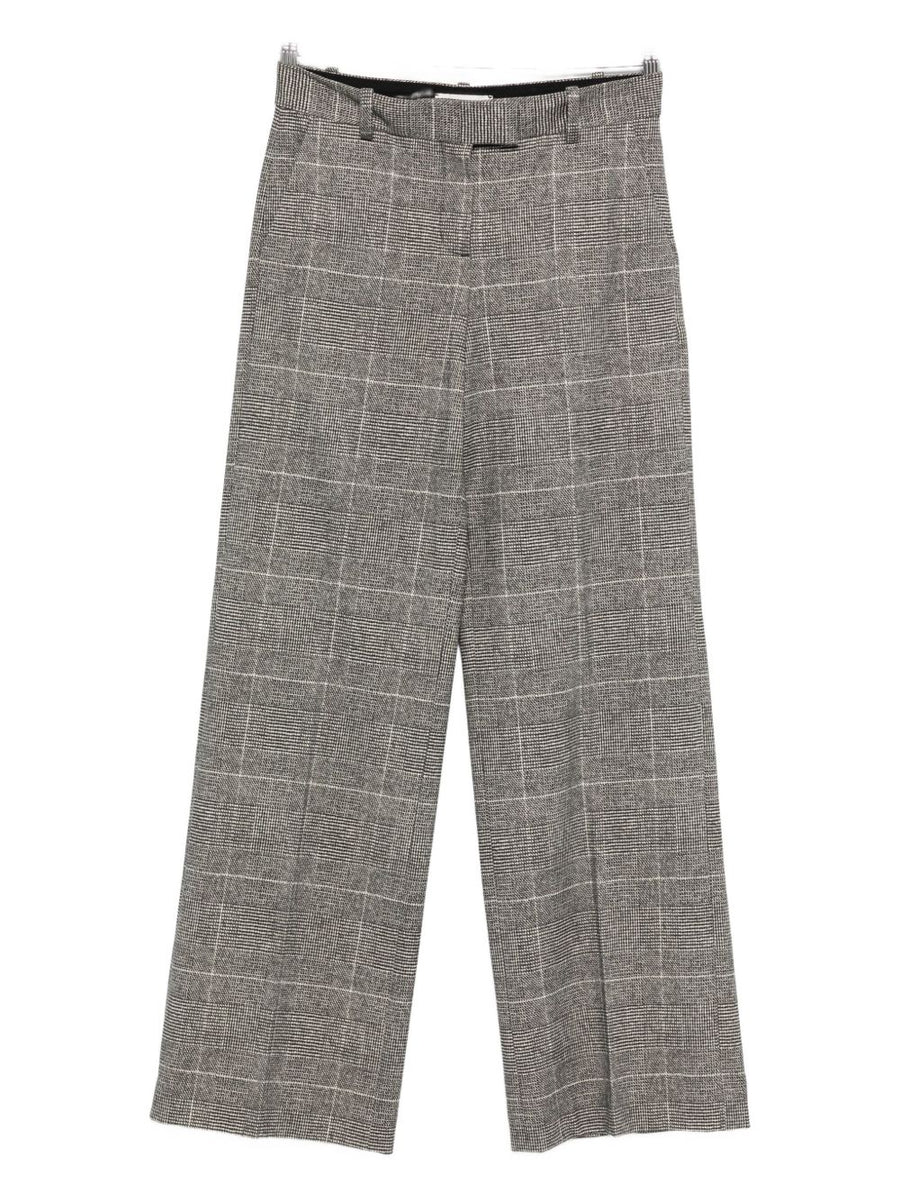 Circolo 1901 Checked Cotton Trousers — grey