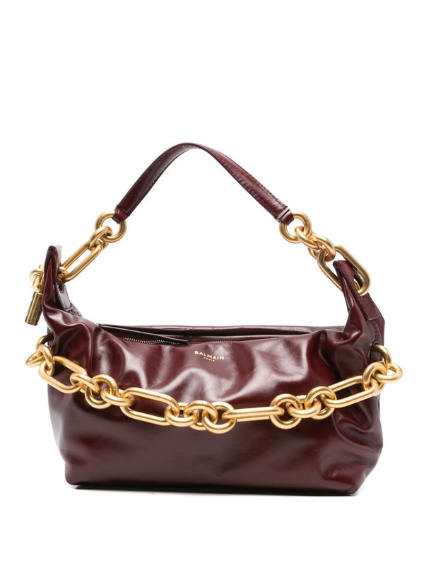 Balmain Medium Sync Bag In Calfskin Leather