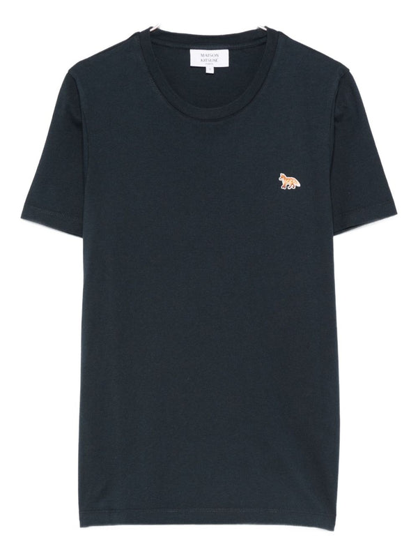 Maison Kitsuné Fox Embroidered T-Shirt — Navy