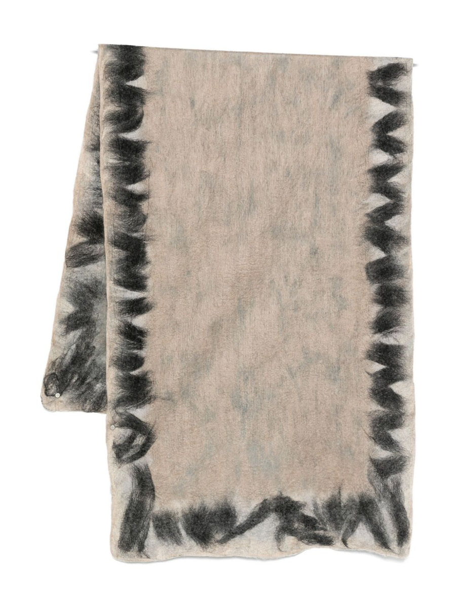 Silvana Manetti Grey Jagged-Edge Scarf.
