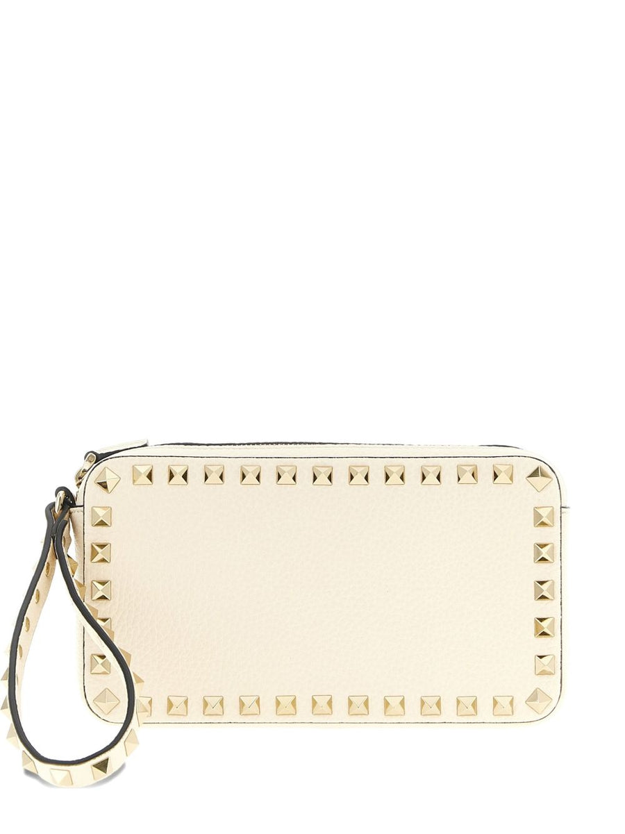 حقيبة كلاتش Valentino Garavani Rockstud — كشمري