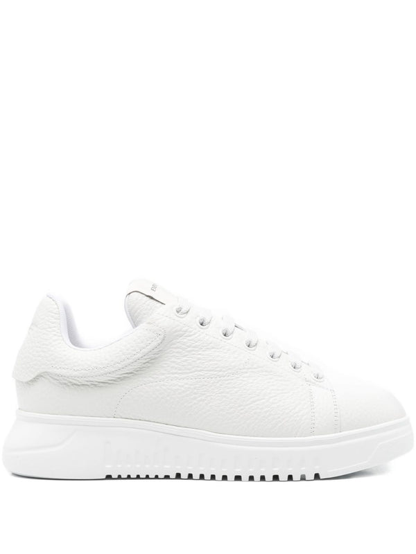 Emporio Armani Calf Leather Sneaker — White
