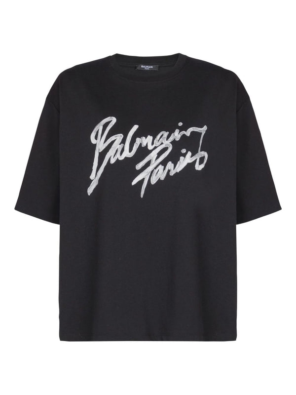 Balmain Boxy T-shirt with Brush print