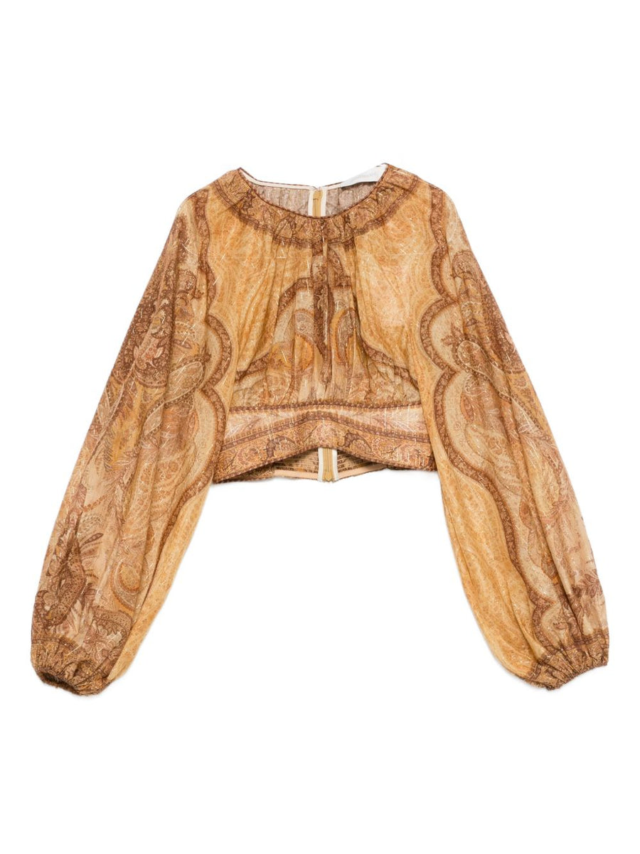 Zimmermann Wanderlust Blouse — Mustard
