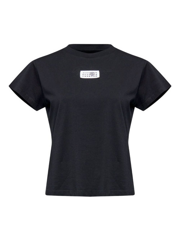 MM6 Maison Margiela Logo Cotton T-Shirt — Black