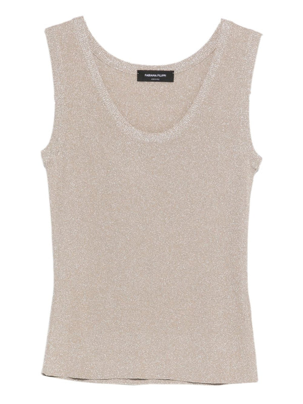 Fabiana Filippi tank top in champagne