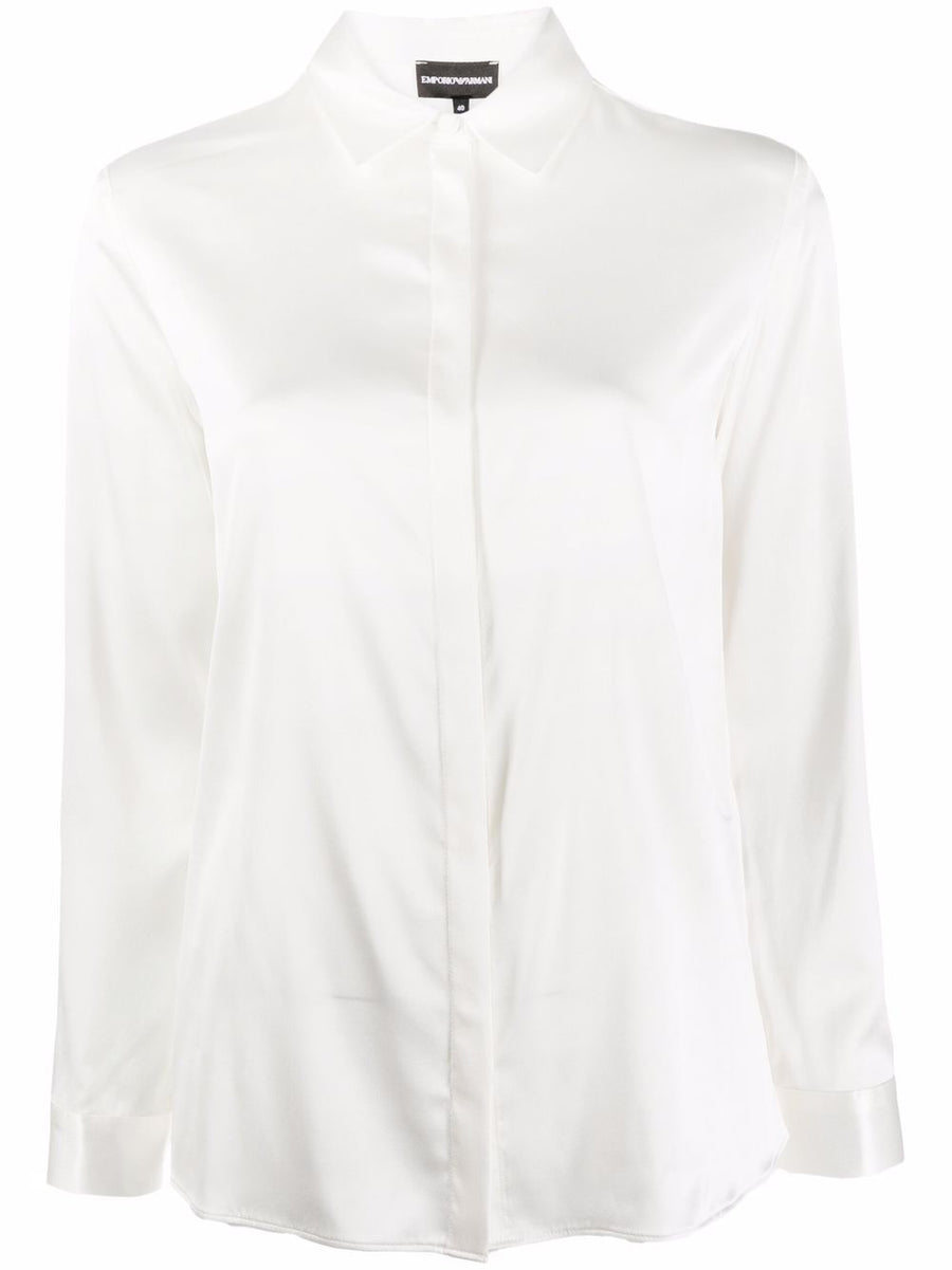 Emporio Armani Silk Blend Shirt — White