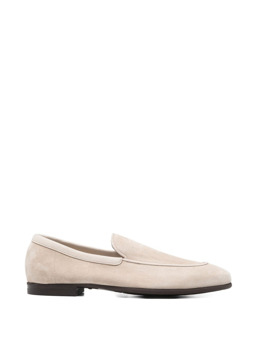 حذاء لوفر من السمش المقلم John Lobb — بيج
