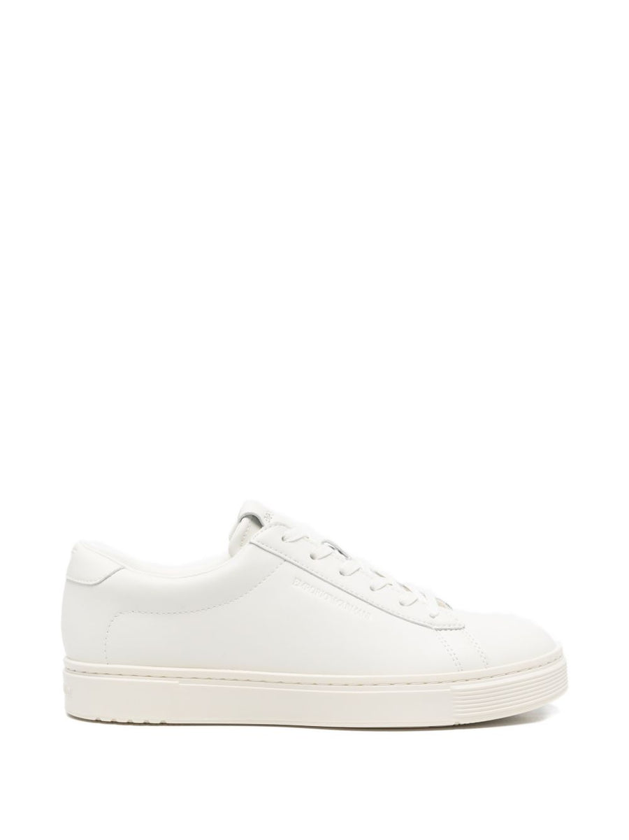 Emporio Armani Leather Sneaker — White