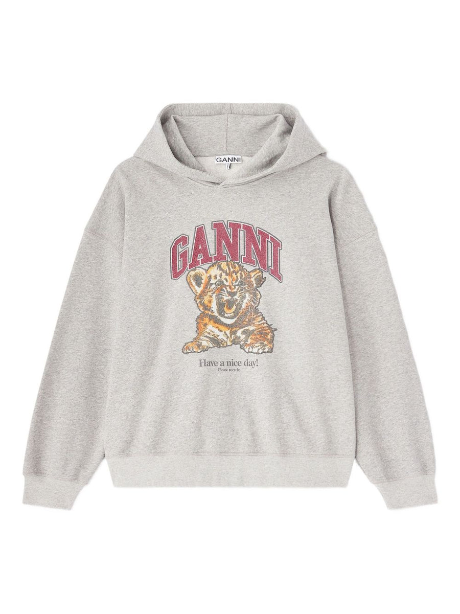 Ganni Margot Kitty organic cotton hoodie