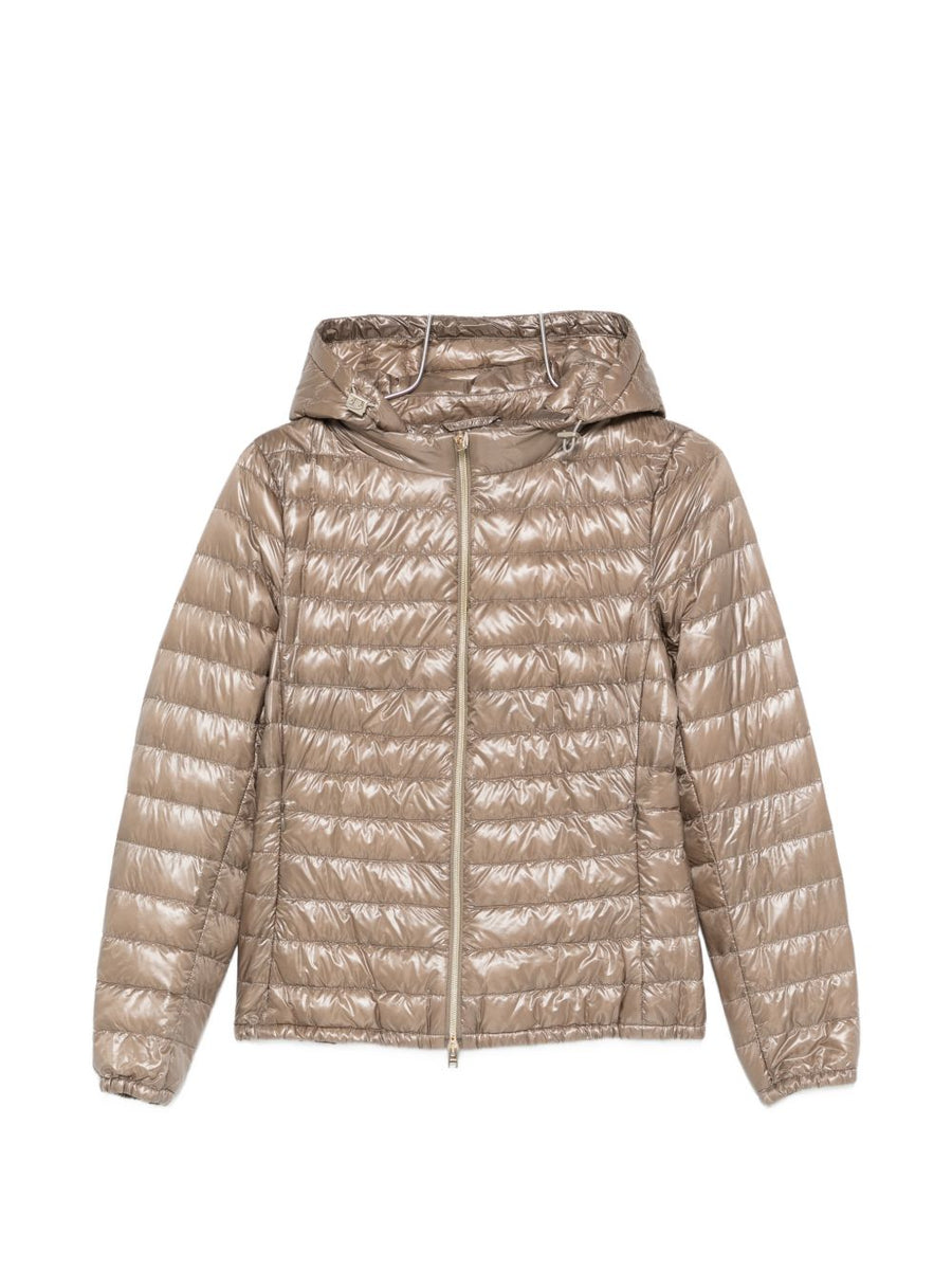 HERNO Quilted Nylon Down Jacket — Beige