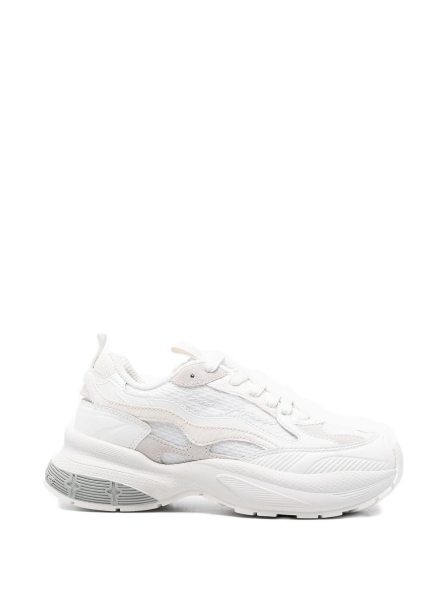 Emporio Armani Mesh and Leather Sneakers — White