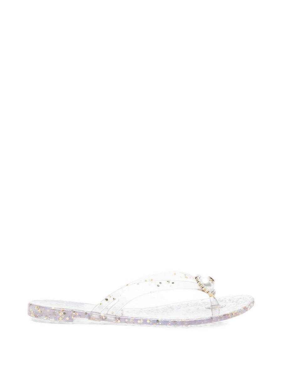 Casadei Jelly Glitter Flip Flops