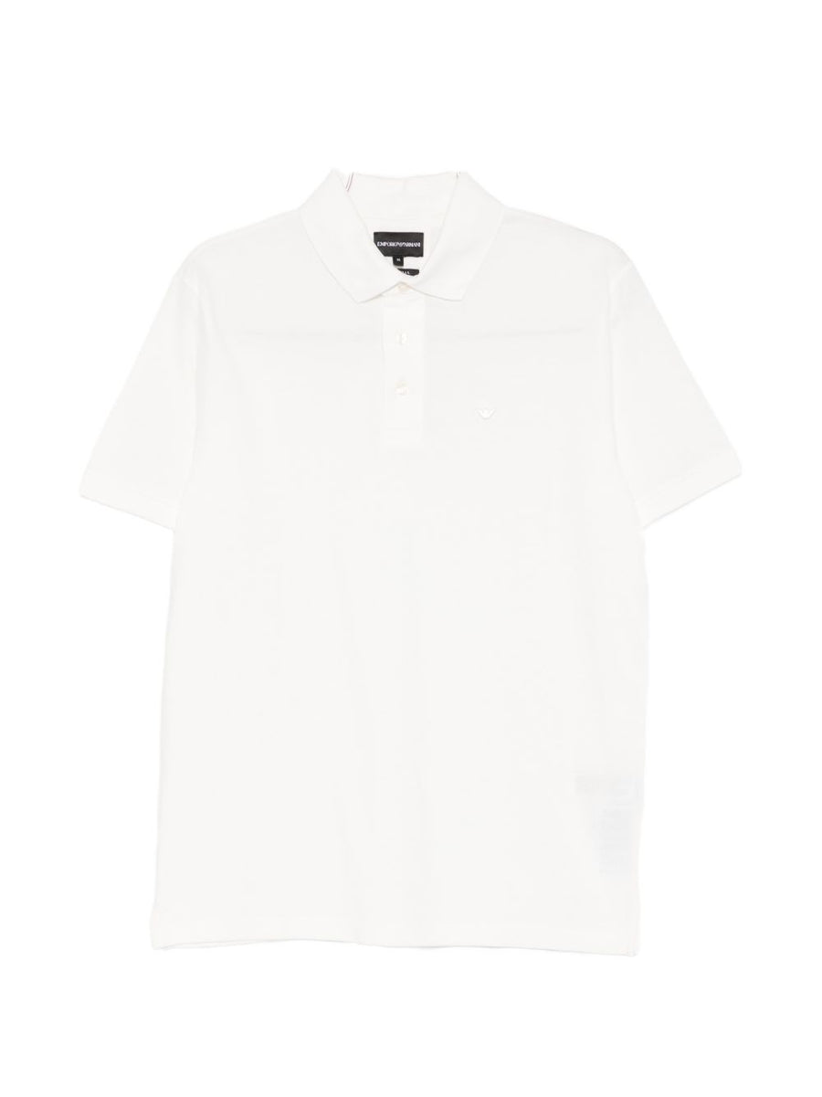 Emporio Armani Logo Cotton Polo — White