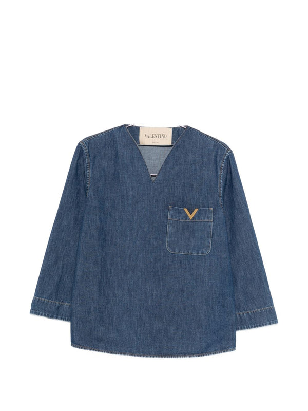 Valentino VLogo بلوزة — أزرق