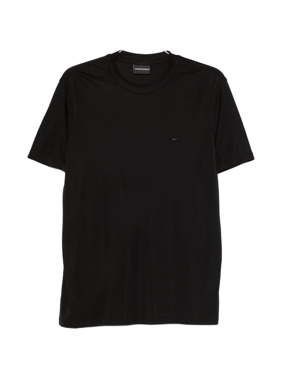 Emporio Armani Modal and Silk Blend T-shirt — Black