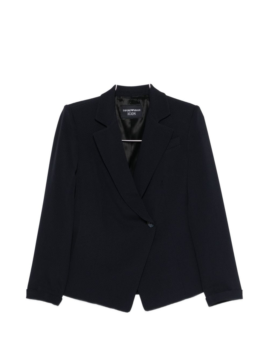 Emporio Armani Double-Breasted Blazer — Navy