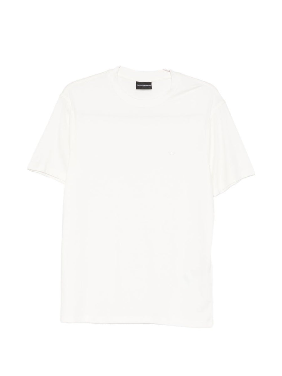 Emporio Armani Modal and Silk Blend T-Shirt — White