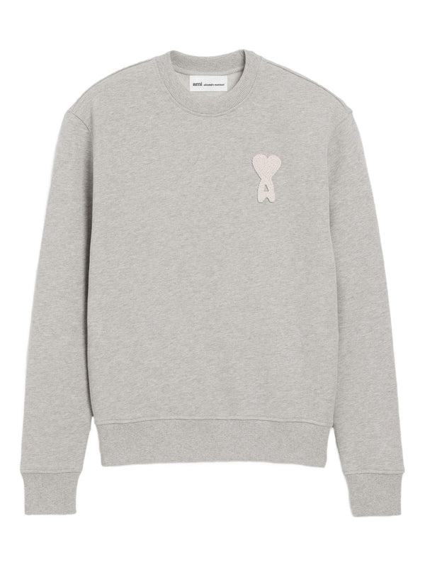 Ami Paris cotton sweatshirt in grey