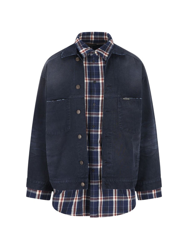 Balenciaga patched shirt jacket
