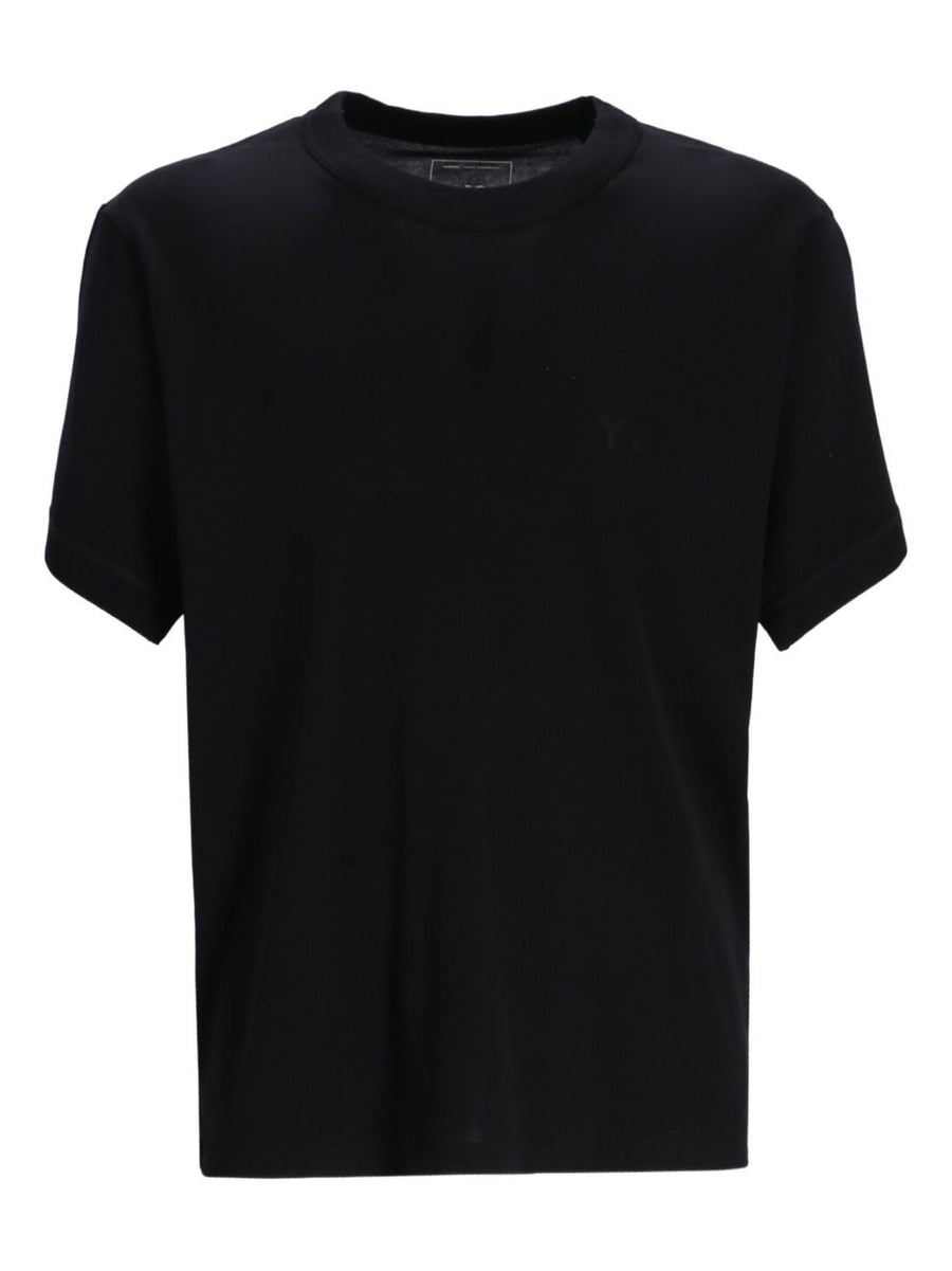 Y-3 Logo Cotton T-Shirt — Black