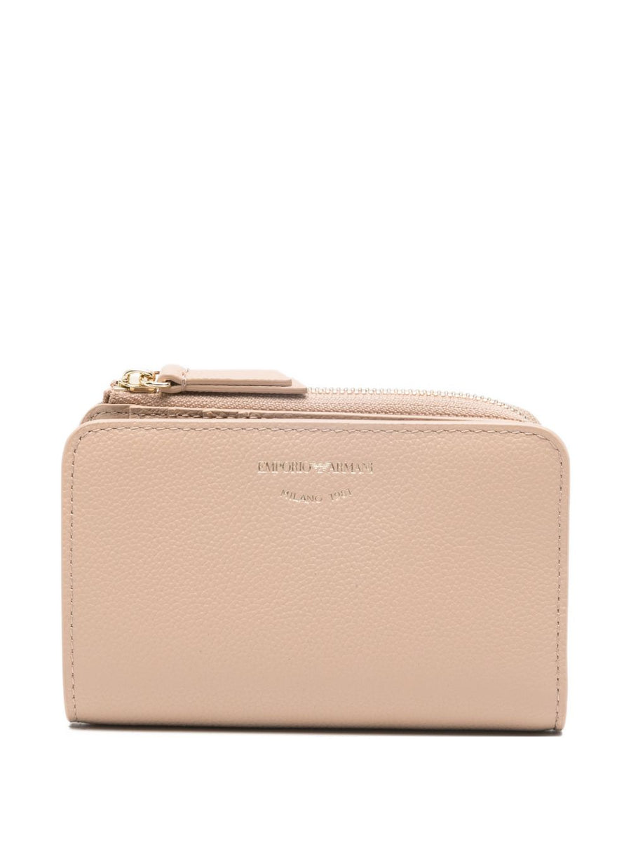 Emporio Armani Deer-Print Leather Bifold Wallet
