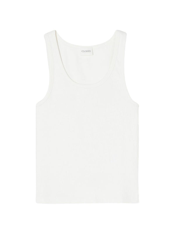 Closed tank top in white