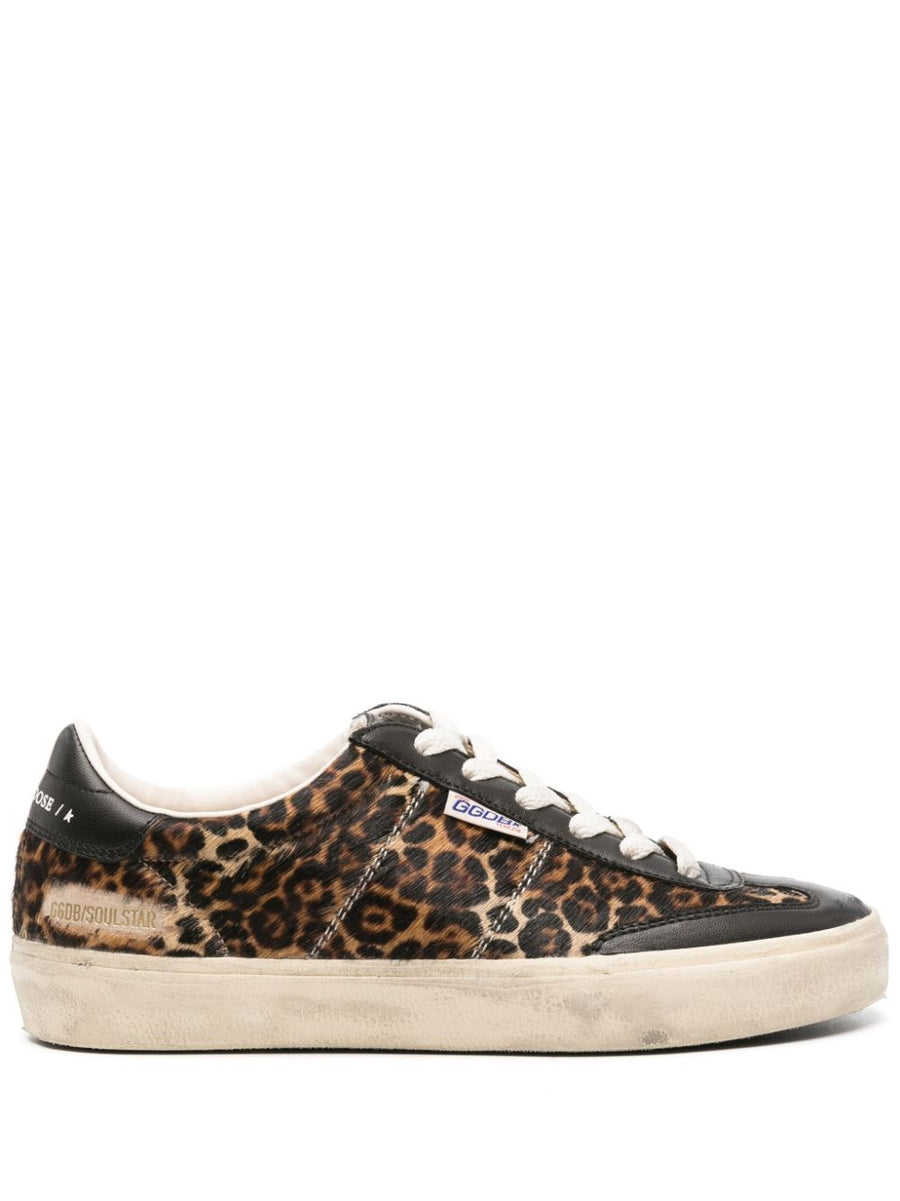 حذاء سنيكرز سول ستار بنقشة الفهد Golden Goose