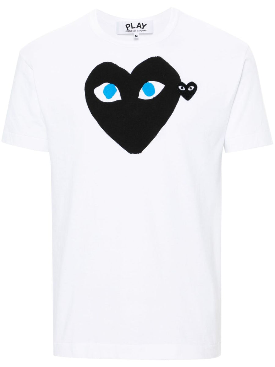 تيشيرت Comme Des Garcons شعار بطبعة قطن - أبيض