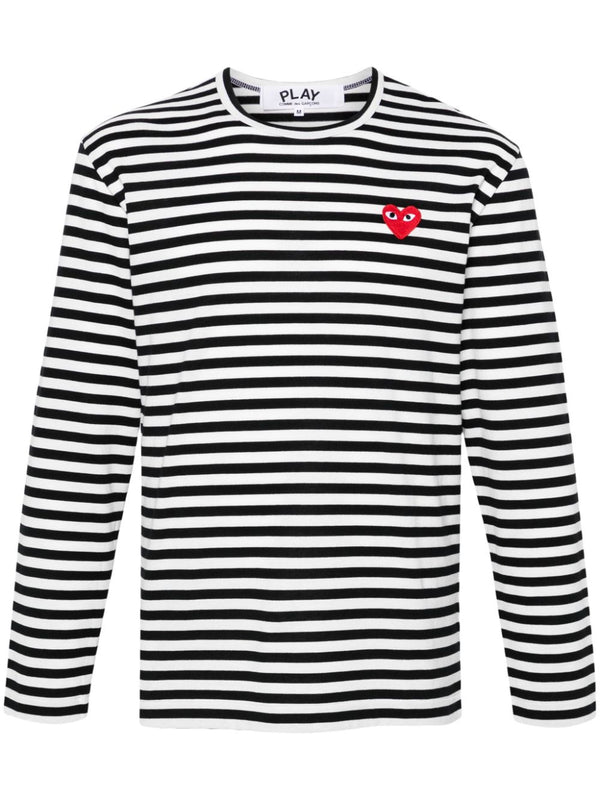 Comme Des Garcons Comme Des Garçons Striped cotton t-shirt