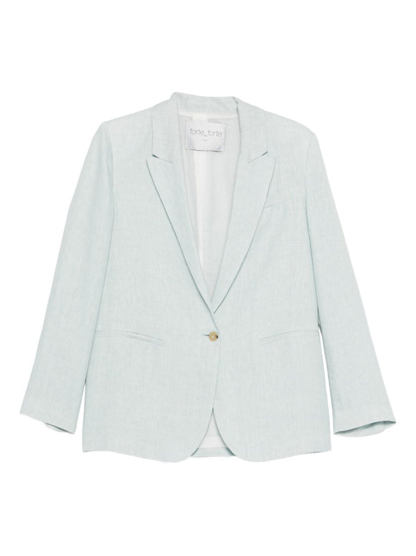 Forte Forte Linen Blazer — light blue