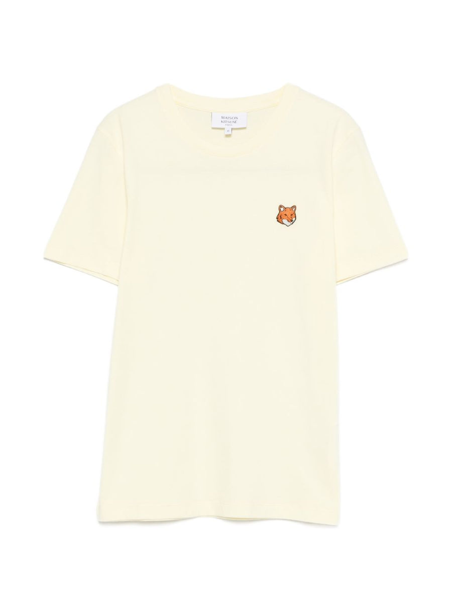 Maison Kitsuné Fox Head T-Shirt — Pastel yellow