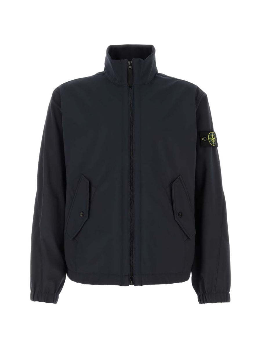 Stone Island شعار-رقعة سترة بسحاب جاكيت — كحلي