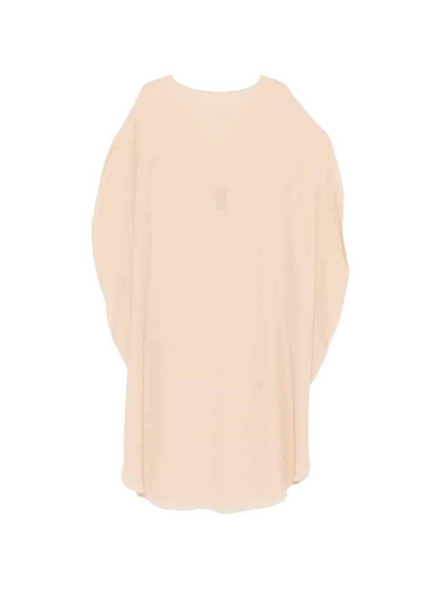 Gianluca Capannolo Silk Midi Dress — Beige