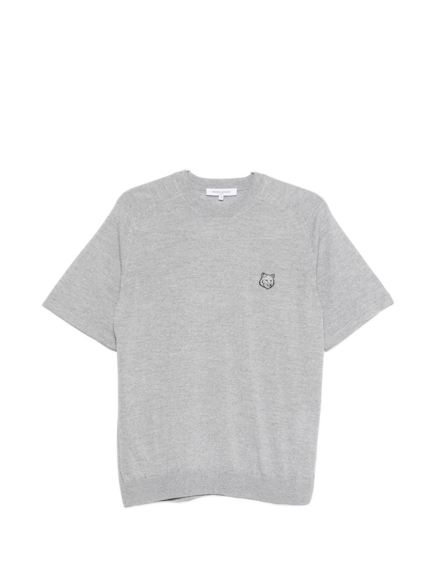 Maison Kitsuné Fox head fine merino short sleeve jumper
