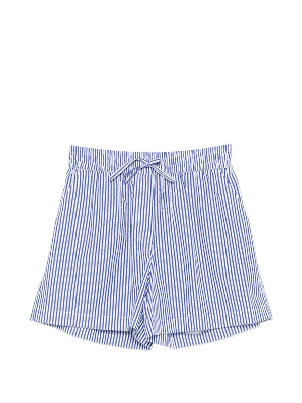 Parosh Striped cotton shorts