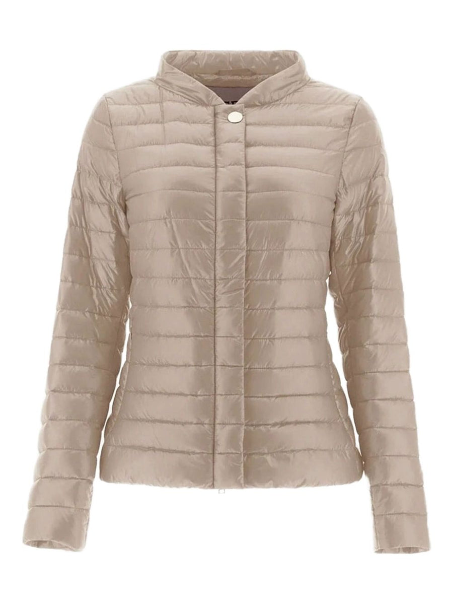 HERNO Quilted Nylon Down Jacket — Taupe