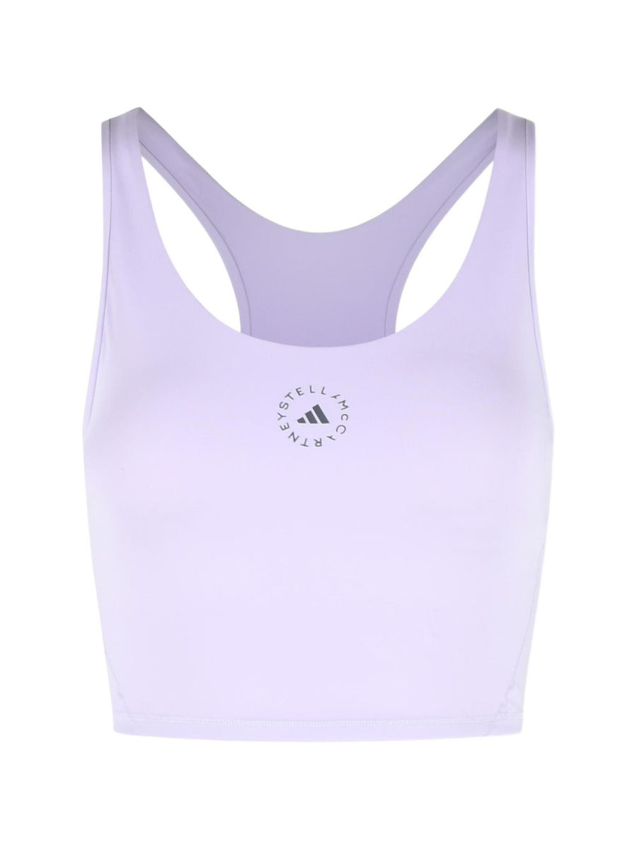 Adidas By Stella McCartney Logo Bralette Tank Top — Lilac