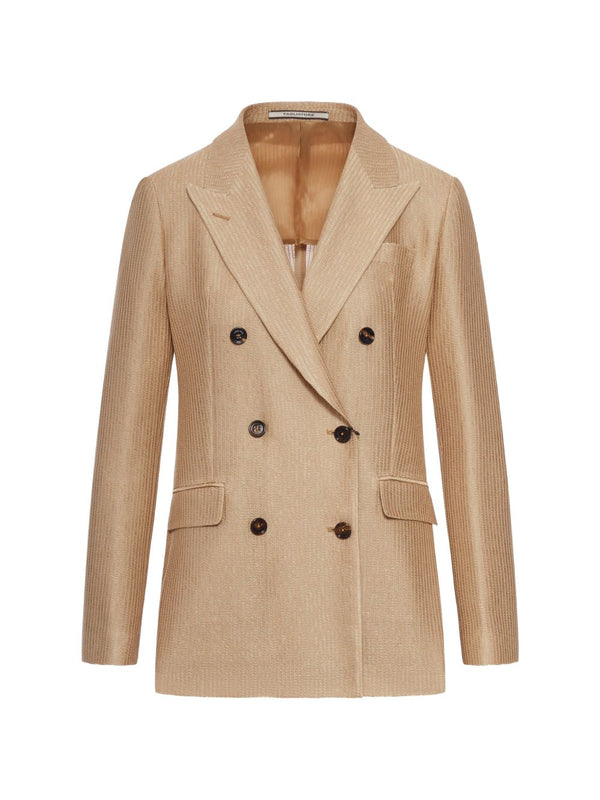 Tagliatore Cotton double-breasted jacket