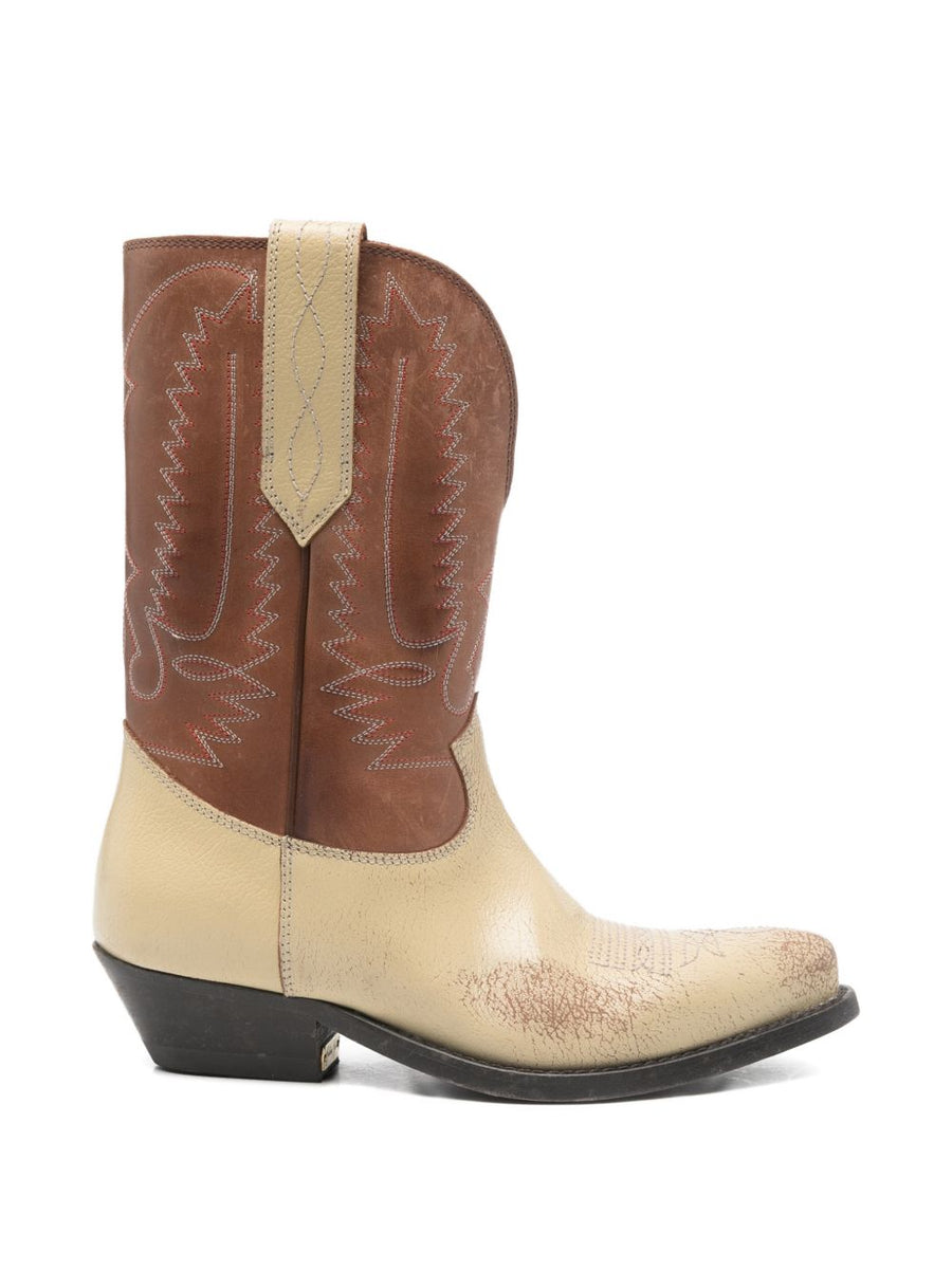 حذاء كاحل Wish StarGolden Goose — باللون الكريمي
