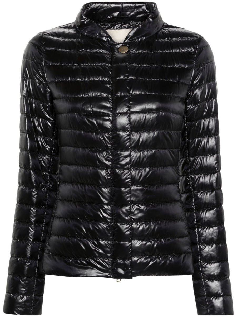 HERNO Quilted Nylon Down Jacket — Black
