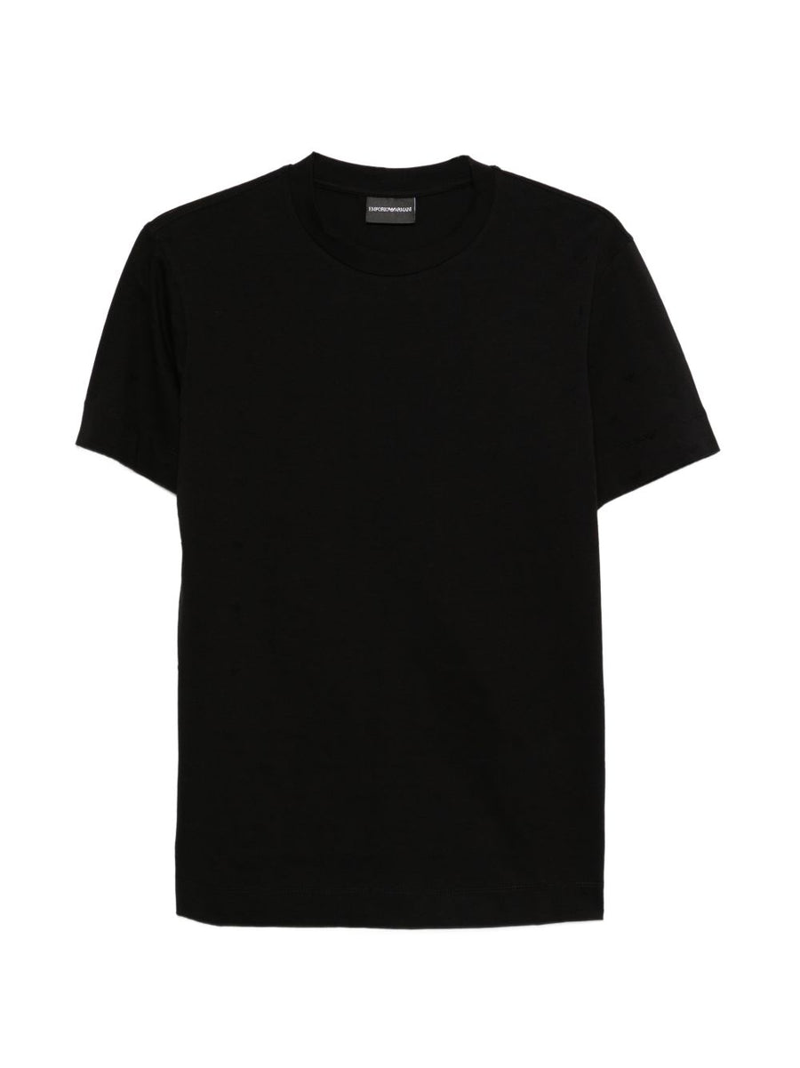 Emporio Armani Logo Cotton T-Shirt — Black