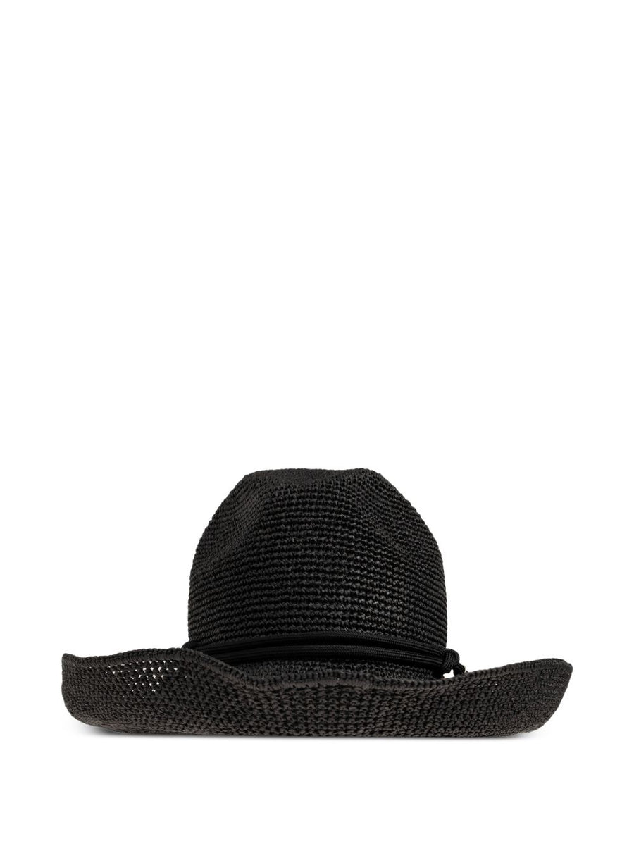 Emporio Armani Natural Cord Sun Crochet Hat
