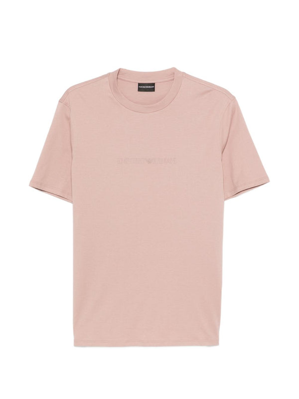 Emporio Armani Logo Cotton T-Shirt — Pink