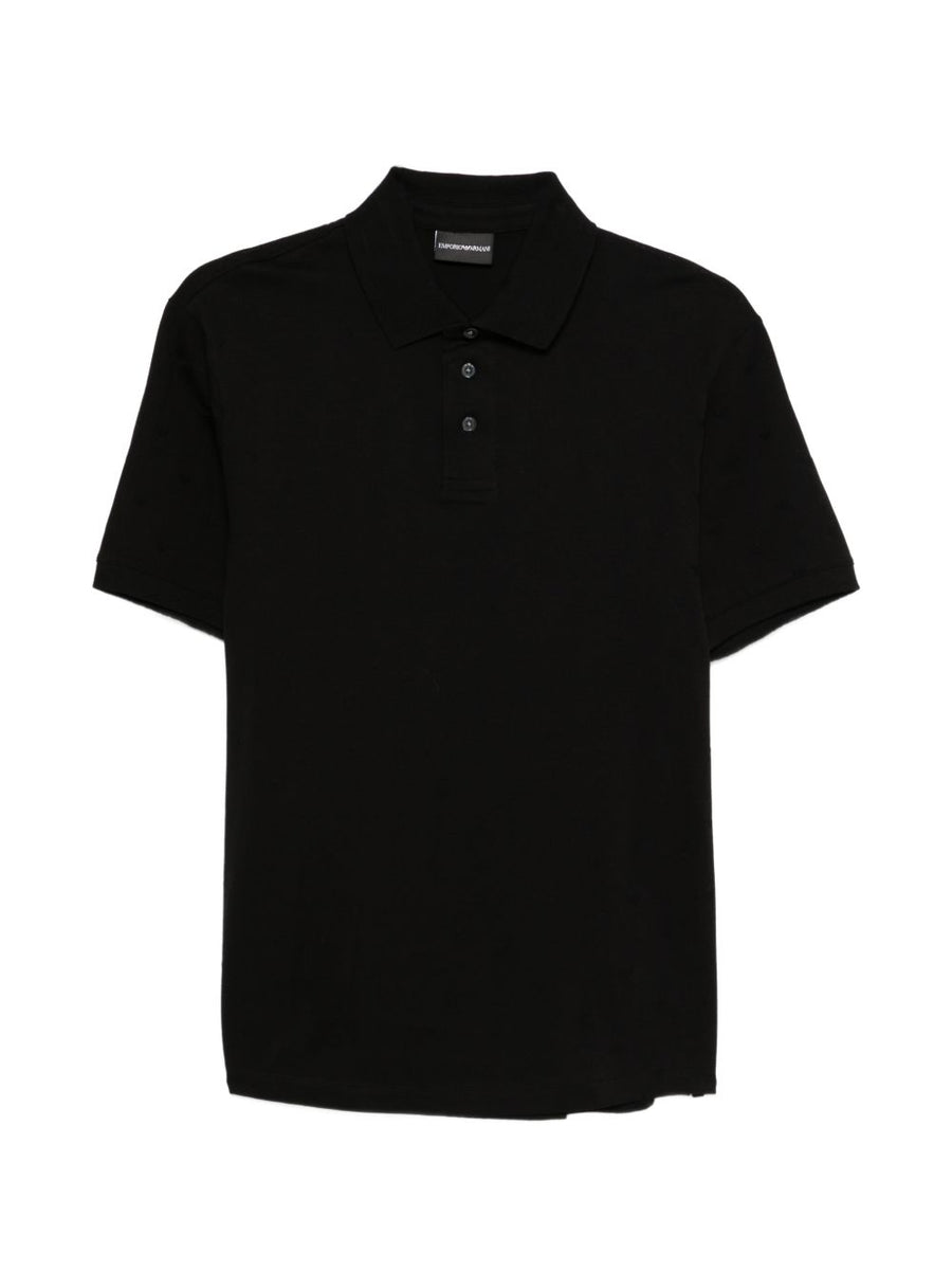 Emporio Armani Cotton Polo Shirt — Black